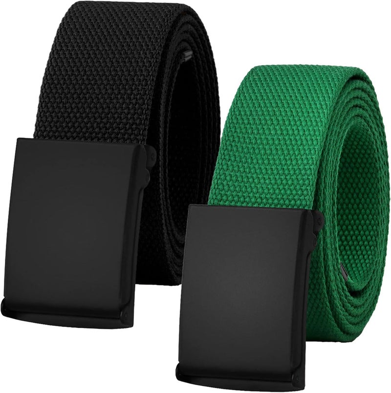 Falari Canvas Web Belt Fully Adjustable Cut to Fit Golf Belt Flip Top Buckle - Image 1
